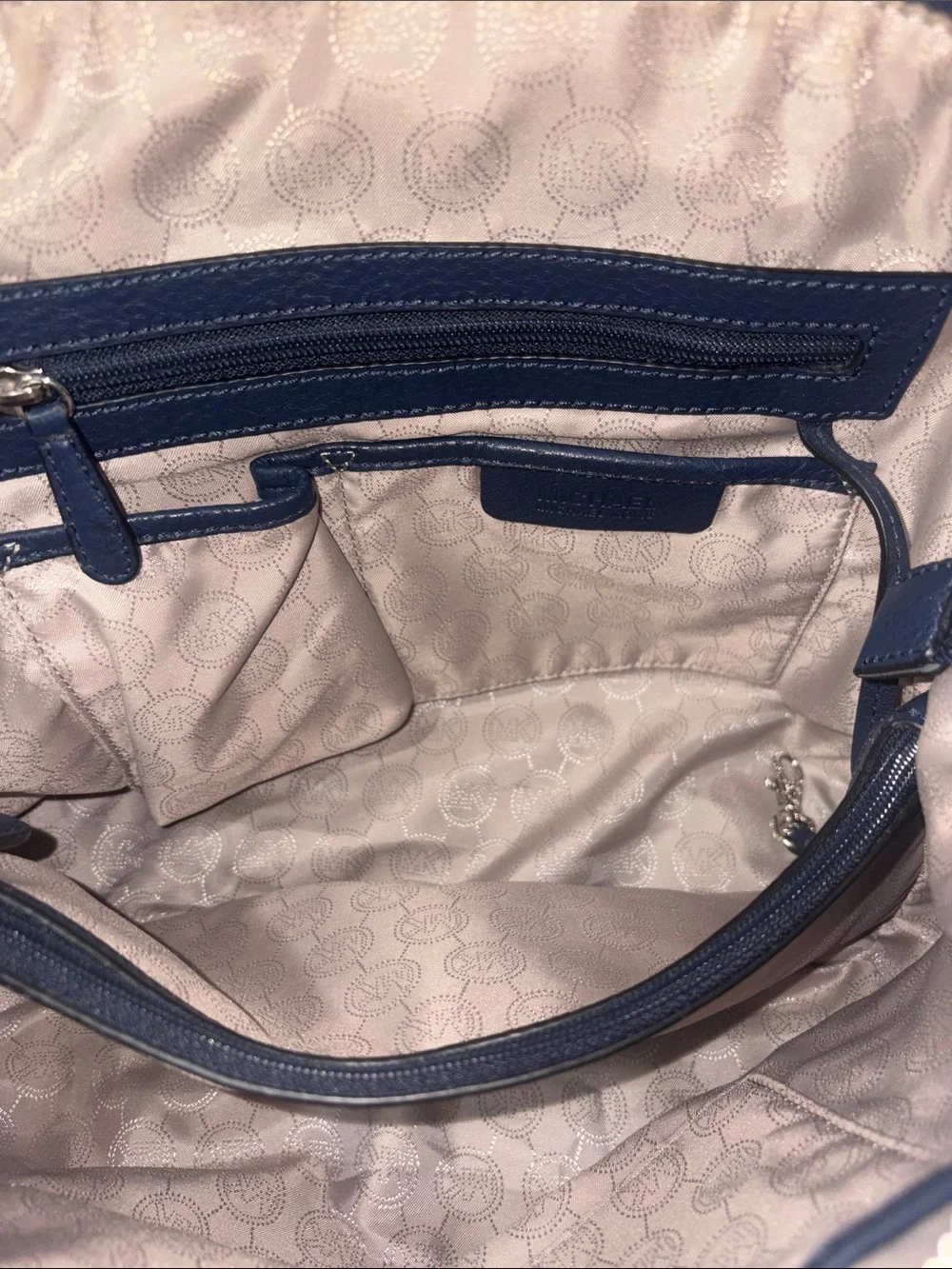 Michael Kors Riley Large Satchel -Dark / Navy Blue